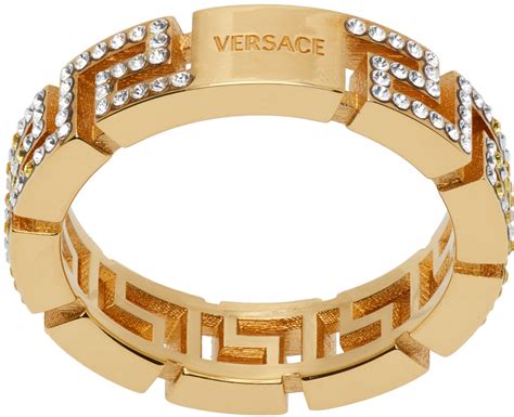 versace greca logo ring|Versace ring size.